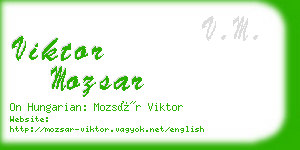 viktor mozsar business card
